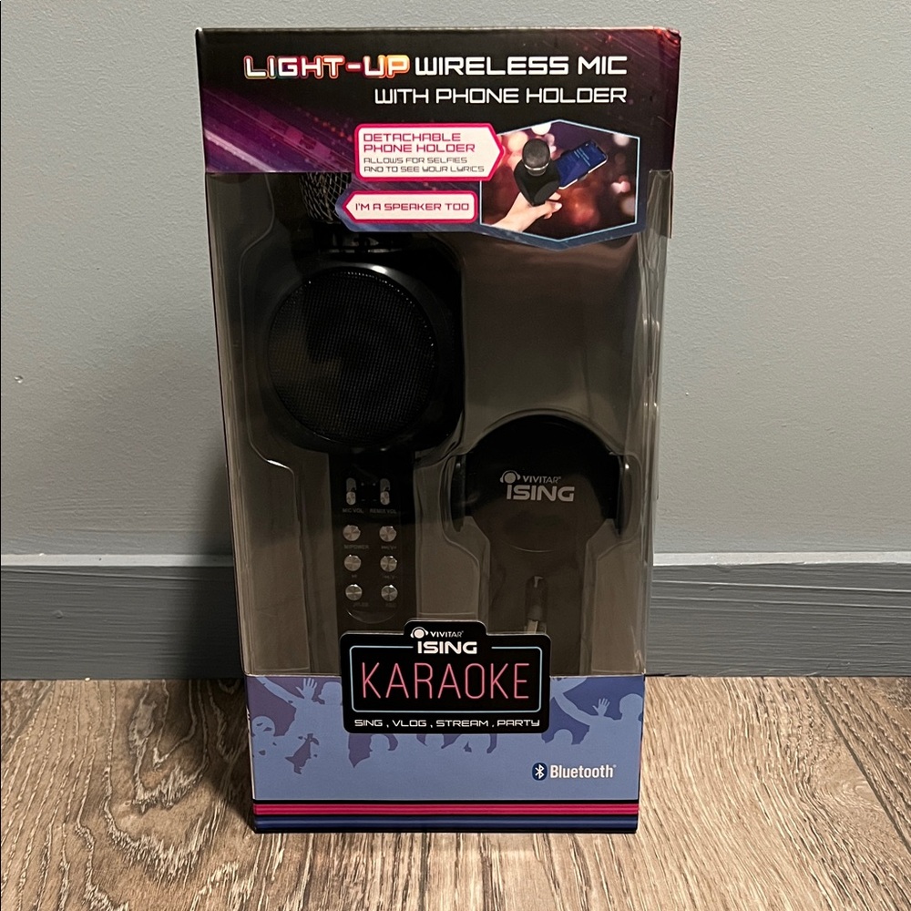 Vivitar ising karaoke mic and phone stand